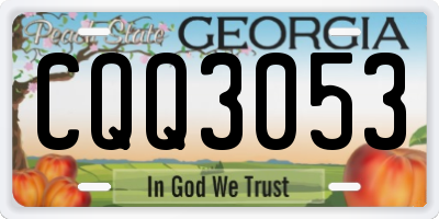 GA license plate CQQ3053