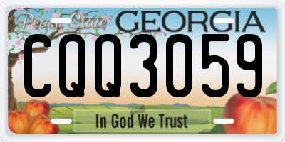 GA license plate CQQ3059