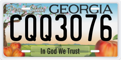 GA license plate CQQ3076