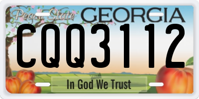 GA license plate CQQ3112