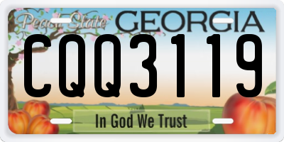 GA license plate CQQ3119
