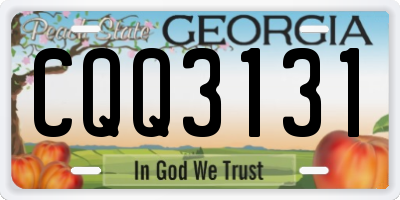 GA license plate CQQ3131