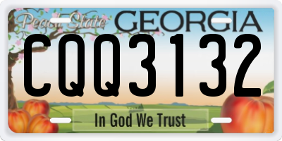 GA license plate CQQ3132
