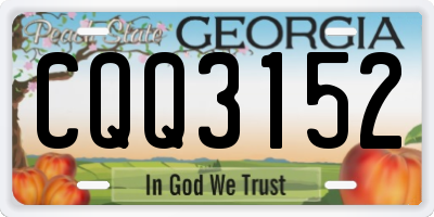GA license plate CQQ3152