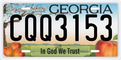 GA license plate CQQ3153
