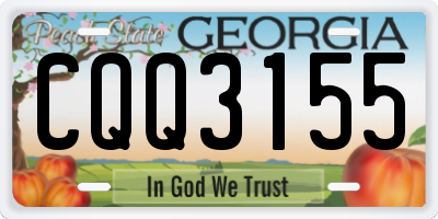 GA license plate CQQ3155