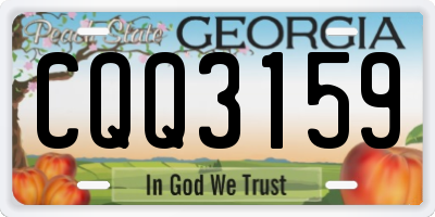 GA license plate CQQ3159