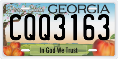GA license plate CQQ3163