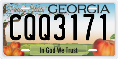 GA license plate CQQ3171