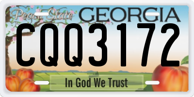 GA license plate CQQ3172