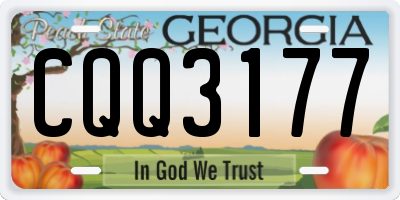 GA license plate CQQ3177