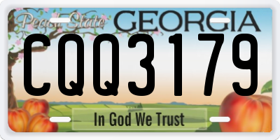 GA license plate CQQ3179