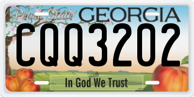 GA license plate CQQ3202