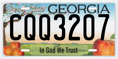 GA license plate CQQ3207