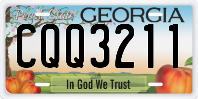 GA license plate CQQ3211