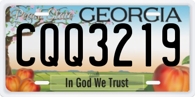GA license plate CQQ3219