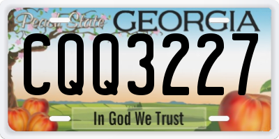 GA license plate CQQ3227