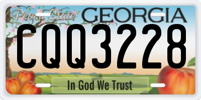 GA license plate CQQ3228