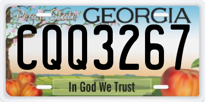 GA license plate CQQ3267