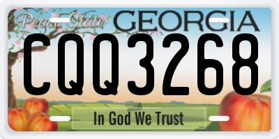 GA license plate CQQ3268