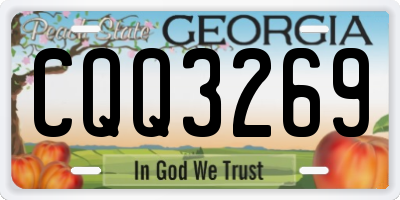 GA license plate CQQ3269