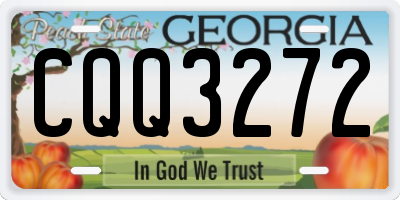 GA license plate CQQ3272