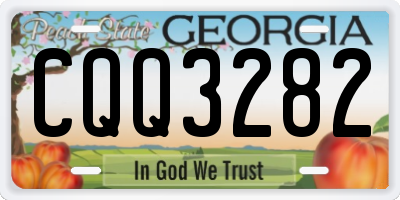 GA license plate CQQ3282