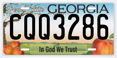 GA license plate CQQ3286