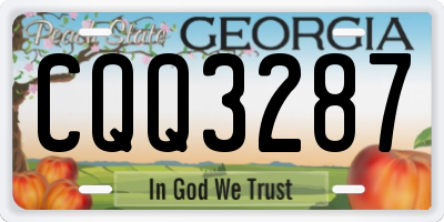 GA license plate CQQ3287