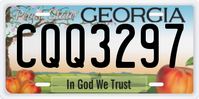 GA license plate CQQ3297