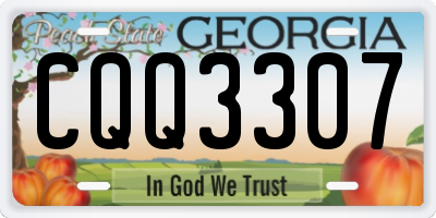 GA license plate CQQ3307