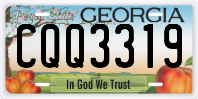 GA license plate CQQ3319