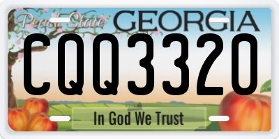 GA license plate CQQ3320