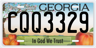 GA license plate CQQ3329
