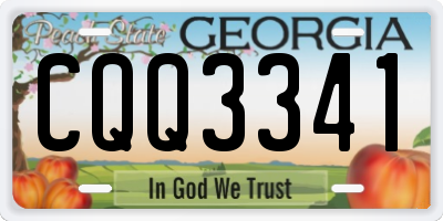 GA license plate CQQ3341