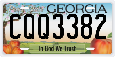 GA license plate CQQ3382