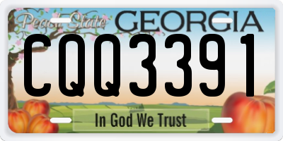 GA license plate CQQ3391