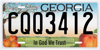 GA license plate CQQ3412