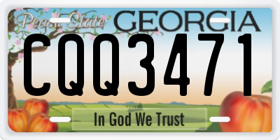 GA license plate CQQ3471