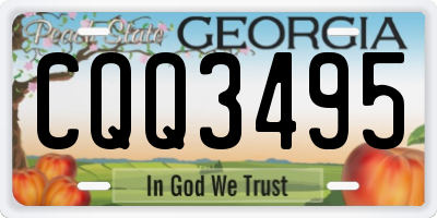 GA license plate CQQ3495