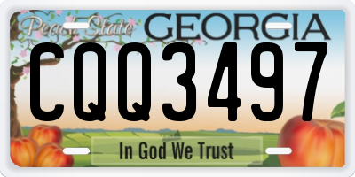 GA license plate CQQ3497