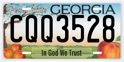 GA license plate CQQ3528