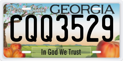 GA license plate CQQ3529