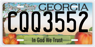 GA license plate CQQ3552