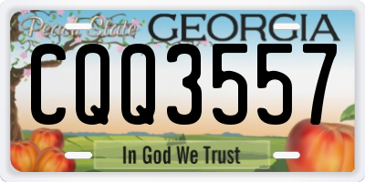 GA license plate CQQ3557