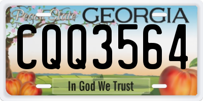 GA license plate CQQ3564