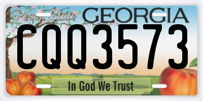GA license plate CQQ3573