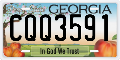 GA license plate CQQ3591