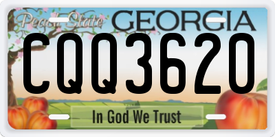 GA license plate CQQ3620