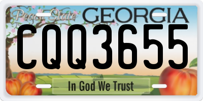 GA license plate CQQ3655